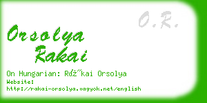 orsolya rakai business card